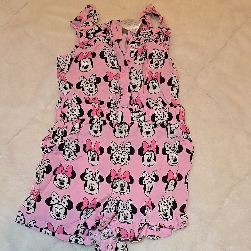 Disney Minnie Mouse Pink Romper 24 Months